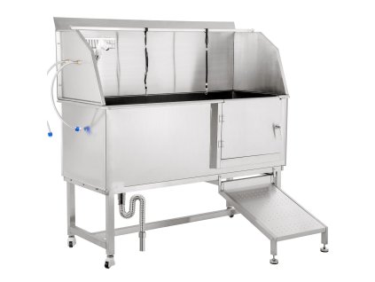 Kúpeľná vaňa pre psov 62" 304 nerez, nosnosť 661LBS, s rampou
