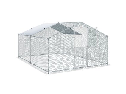 Kurník s výbehom 13.1×9.8×6.6 ft, šikmá strecha, vodeodolný kryt