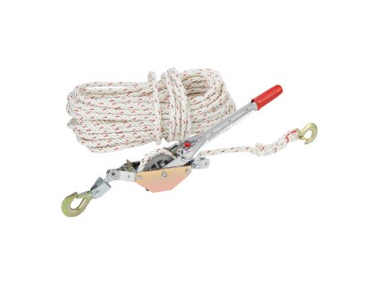 Lanový naviják s račňou 3/4 t (750 kg), 30.48 m lana Ø1.52 cm, 2 háky