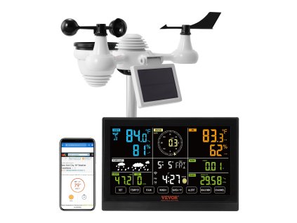 Meteostanica 7v1 wi-fi, 19.1 cm (7.5-inch) displej, solárny senzor