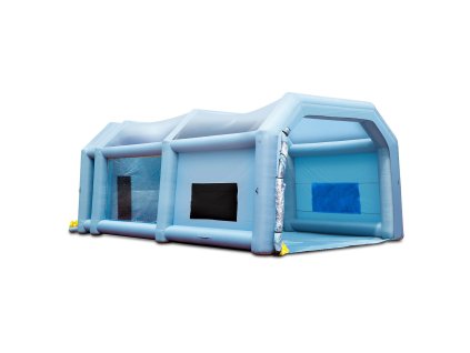 Nafukovacia lakovacia kabína 10×6×4 m, filtrový systém, 2 ventilátory