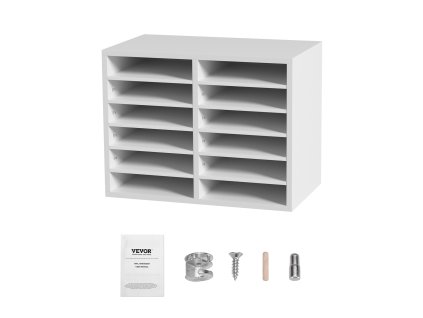 Organizér na dokumenty 12-komorový nastaviteľný 51.8×30.5×40.9 cm