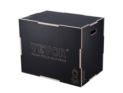 Plyo box 3v1 drevený, výšky 30/24/20 inch, protišmyk na domáci tréning