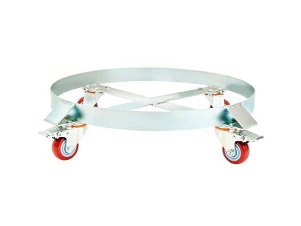 Podstavec na sudy nosnosť 453.6 kg, oceľový rám, 4 otočné kolieska