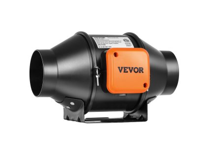 Potrubný ventilátor 102 mm 129.7cfm ec-motor ovládač teploty/vlhkosti