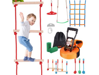 Prekážková dráha pre deti 15.24 m, nosnosť 500 lbs, 10 prekážok