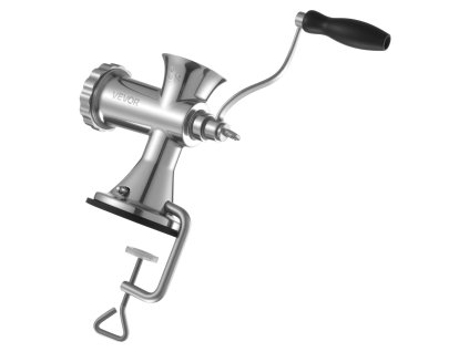 Ručný mlynček na mäso, 304 nerez, prisávka, svorka, 2 sitká, plnička