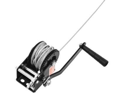 Ručný navijak, nosnosť 362,9 kg, oceľové lano 1005,8 cm pre príves