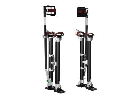 Hliníkové stilty na sadrokartón, nastaviteľné 61–102 cm, čierne