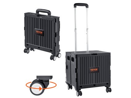 Skladací vozík 110 lbs, teleskopická rúčka, 4 otočné kolieska