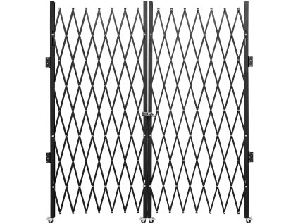 Skladacia harmoniková bezpečnostná mreža 382×214 cm oceľ s kľúčmi