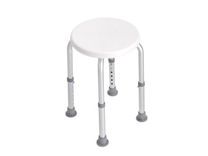 Sprchová stolička s nastaviteľnou výškou, protišmyk, nosnosť 136.1 kg