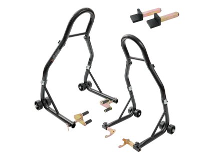 Stojan na motocykel 0.39 tons predný a zadný, u+l vidlica/swingarm