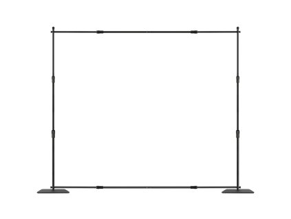 Stojan na pozadie 304.8×304.8 cm, oceľová základňa, 6 svoriek