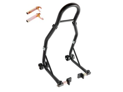 Stojan na zadné koleso motorky s pútkami typu u a l, nosnosť 390 kg