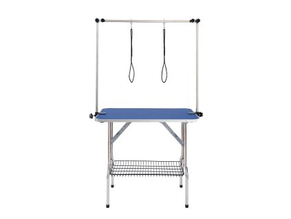 Stôl na strihanie psov 915×610 mm skladací s ramenami, nosnosť 150 kg