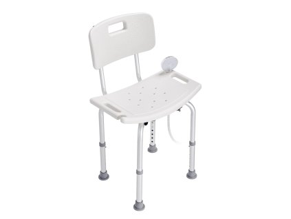 Stolička do sprchy s operadlom, nastaviteľná výška, nosnosť 158.8 kg