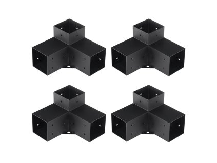 Súprava 4 3-cestných rohových držiakov 10.2×10.2cm, vnútorné 9.1×9.1cm