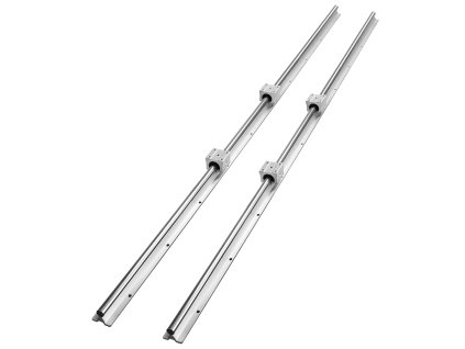 Súprava lineárneho vedenia SBR20 2×1500 mm, 4×SBR20UU klzné bloky