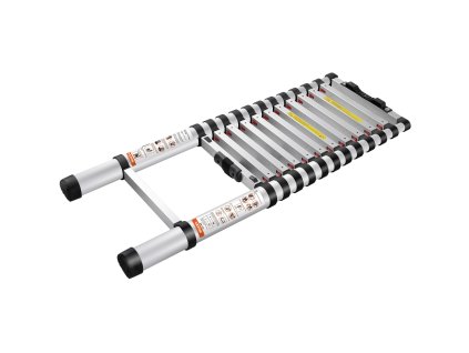 Teleskopický hliníkový rebrík 381 cm, výsuvný, skladací, prenosný