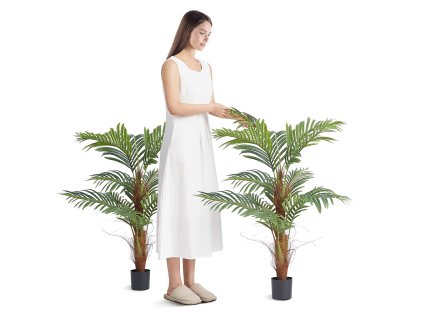 Umelá palma 4 FT, PE materiál, ochrana proti prevráteniu, nenáročná