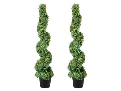 Umelé buxus stromčeky 121,9 cm, 2 ks, vymeniteľné listy, do interiéru