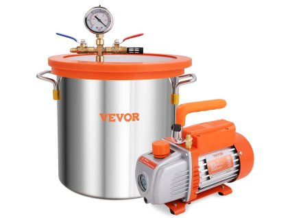 Vákuová komora s čerpadlom 11.4 L, 3.5 CFM, tvrdené sklo, 250 ml