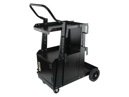 Vozík na zváračku, 2-poschodový, nosnosť 120.2 kg uzamykateľná skrinka