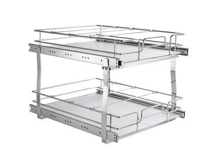 Vysúvací 2-poschodový organizér do skrinky, inštal. 21.5"×22"×18"