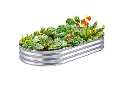 Vyvýšený záhradný záhon 71.9×36.4×11 inch pozinkovaný s otvoreným dnom