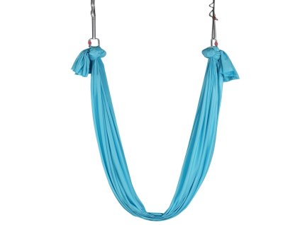 Antigravitačná joga hojdačka 5.5 yards, 100gsm nylon, s úchytmi, modrá