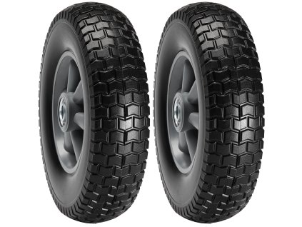 Bezdušové pu koleso 25,4 cm 2 ks, dyn. 81,6 kg, stat. 99,8 kg