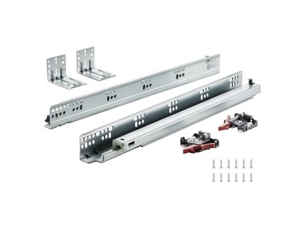 Bočné lišty zásuvky 6 párov 457.2 mm, tichý dojazd, zámok, 100 lbs