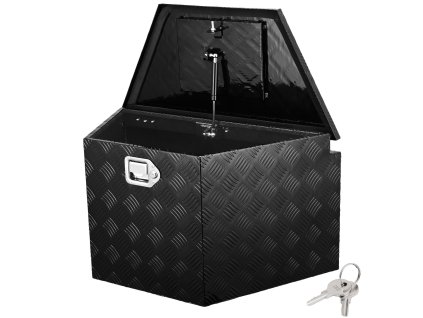 Box na ťažnú časť prívesu alu diamantový s kľúčmi 99.1×41.9×30.5 cm