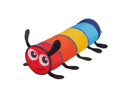 Detský sklápací hrací tunel húsenica, farebný, pre batoľatá a zvieratá