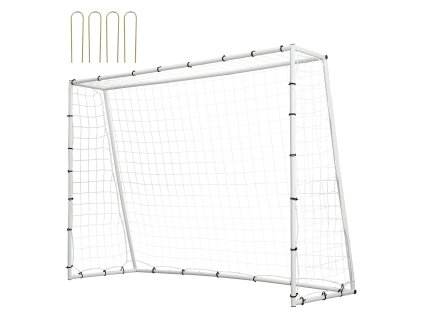 Futbalový trenažér na odrazy 8×6FT, železný, obojstranná sieť