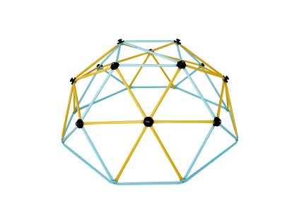 Geometrická lezecká kupola 6FT pre deti 3–9 rokov, nosnosť 600LBS