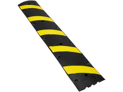 Gumový rýchlostný prah 183×30×4.5 cm, 2 kanály, 10000 kg, 4 skrutky