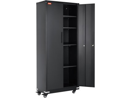 Kovová skriňa na kolieskach 190,5 cm, 4 poličky, 90,7 kg/polica