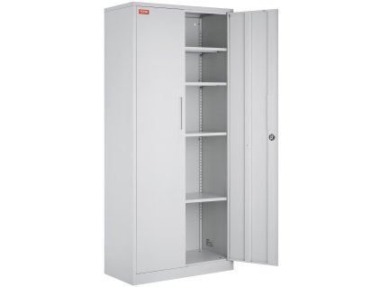 Kovová skriňa so zámkou, 2 dvere, 4 police, 71'', 200 lbs/pol., 3 kľúče
