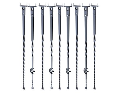 Kovové balustre 44''×1/2" pozinkovaná oceľ 10 ks duté s skrutkami