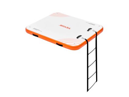 Nafukovacia plávajúca plošina 6×5ft, protišmyk, prenosný vak, rebrík