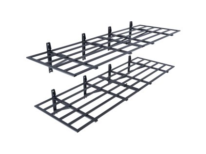 Nástenný regál do garáže 2 ks 183×61 cm, celková nosnosť 726 kg