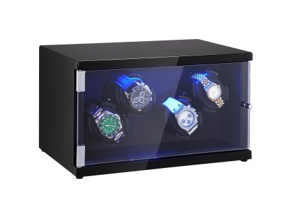 Navíjač hodiniek na 4 automatické, 2 japonské motory, modré led