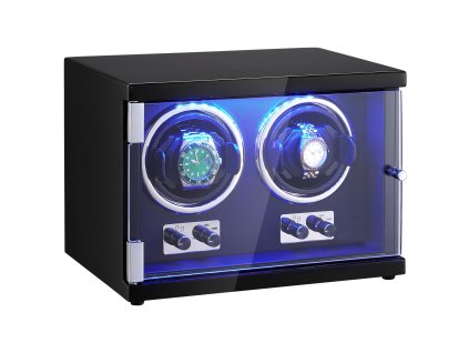 Navíjač pre 2 automatické hodinky, 2 japonské motory, modré led