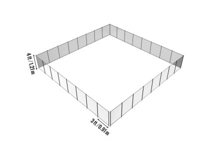 Odnímateľné oplotenie pre zapustené bazény 4×96 ft, pvc sieť 340gms