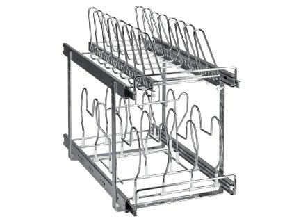 Organizér do skrinky na panvice a pokrievky, 2-poschodový, šírka 12"