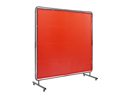 Paravan na zváranie 1.8×1.8 m, nehorľavý vinyl, 4 kolieska (2 aret.)