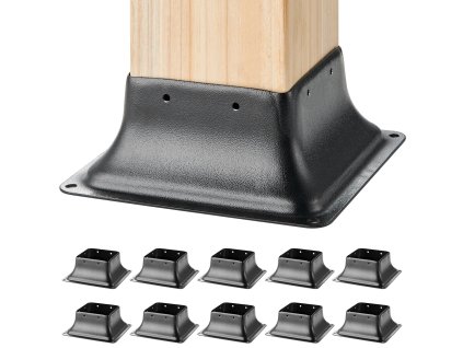 Patky na stĺp 10 ks, 101.6×101.6 mm, vnútorné 91×91 mm, oceľ