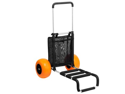 Plážový skladací vozík 29.9"×15.4", 12" kolesá 165LBS, výška 27"–44.7"